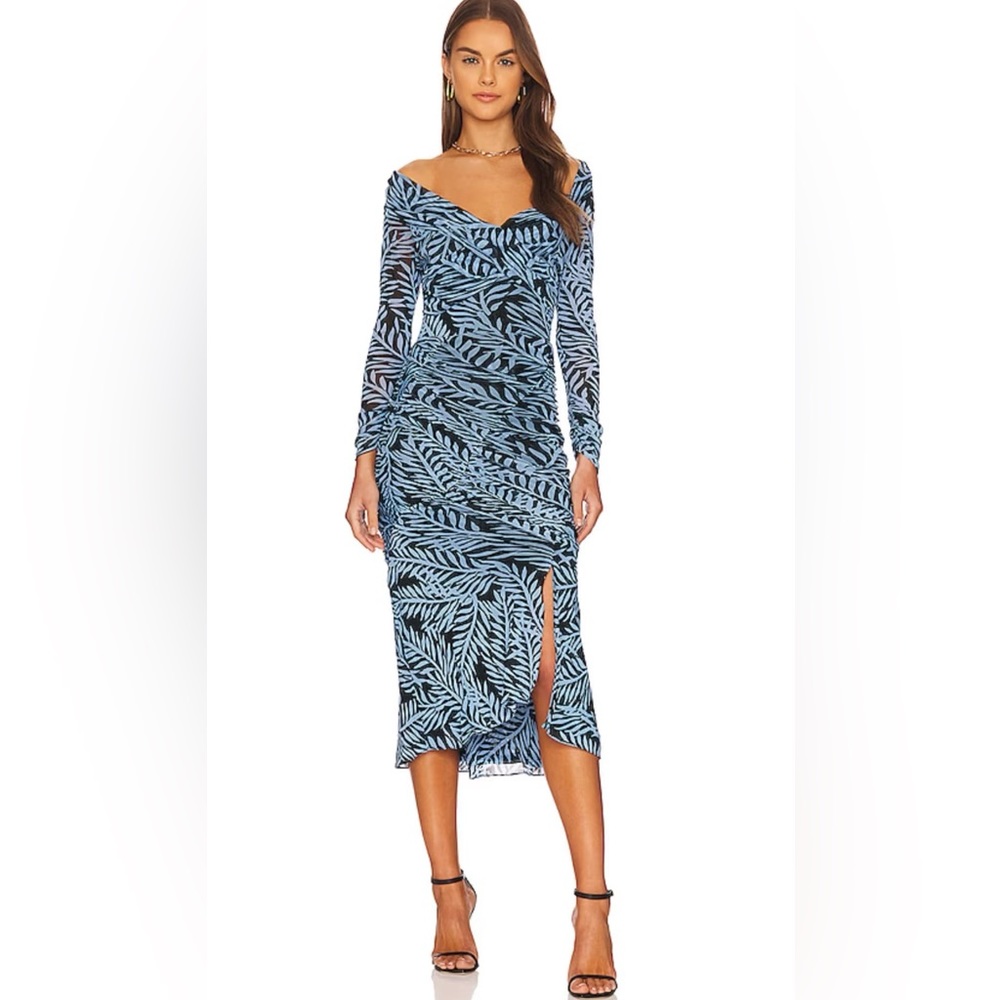 NEW Diane Von Furstenberg (DVF) Ruched stretch midi dress